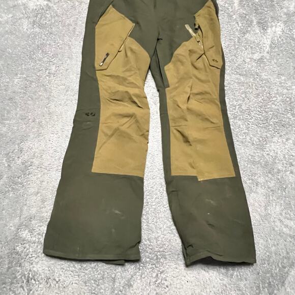 Thirtytwo Basement Bibs Mens Medium Shell Snowboard Pants Repel Green *** - Picture 3 of 10